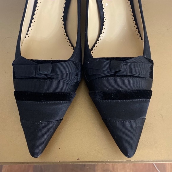 OSCAR DE LA RENTA BLACK SUEDE SHOES - Picture 3 of 10